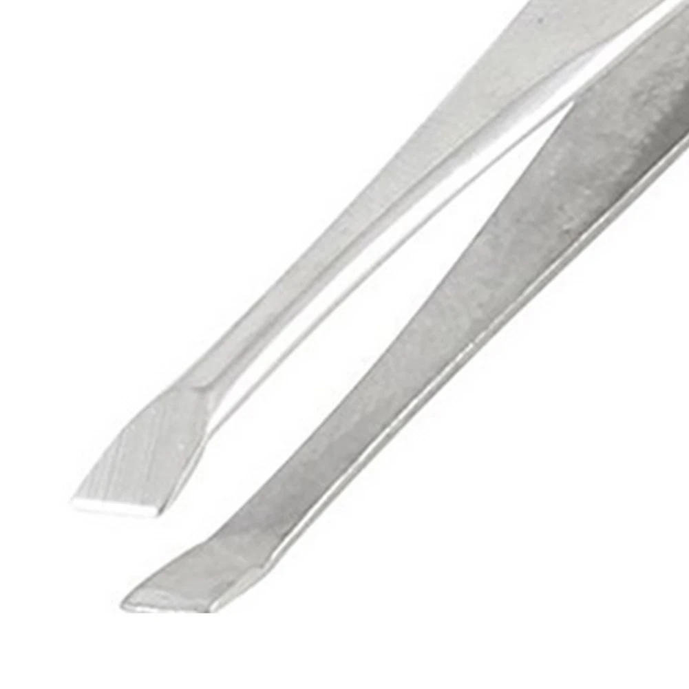 1Pc Professional Stainless Steel Slant Tip Tweezers Precision Eyebrow For Expert Shaping And Facial Hair Remova | Красота и здоровье