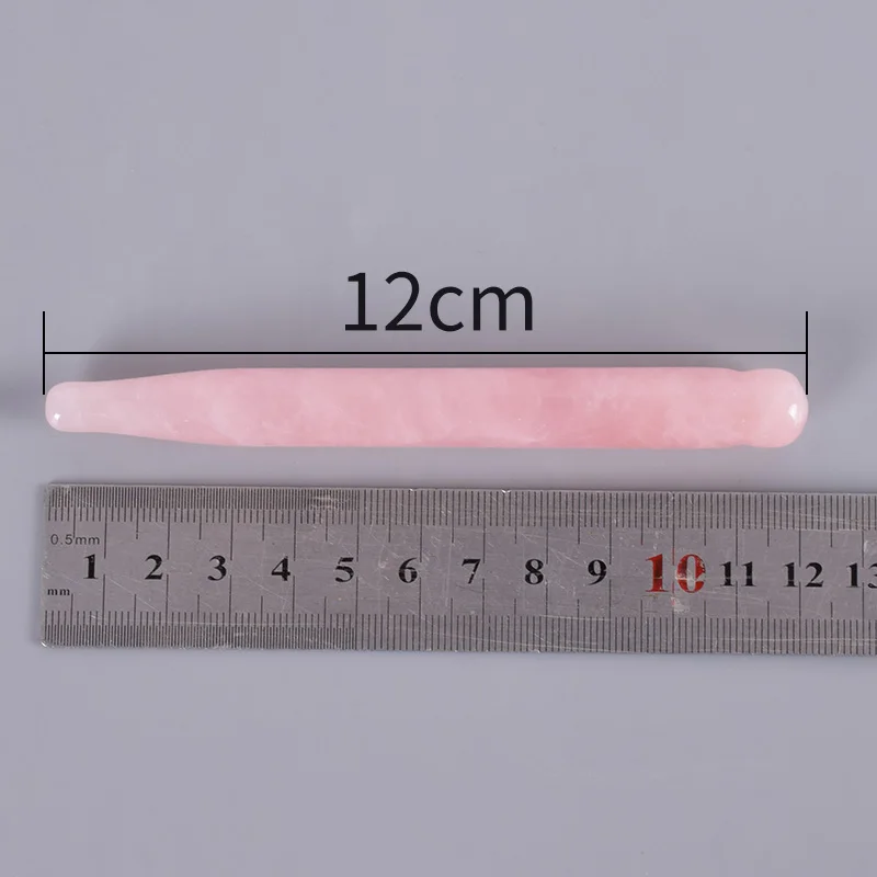 Natural Rose Quartz Wand Eye Acupoint Health Care China Traditional SPA Acupuncture Pen Scraping Massage Body Healing |