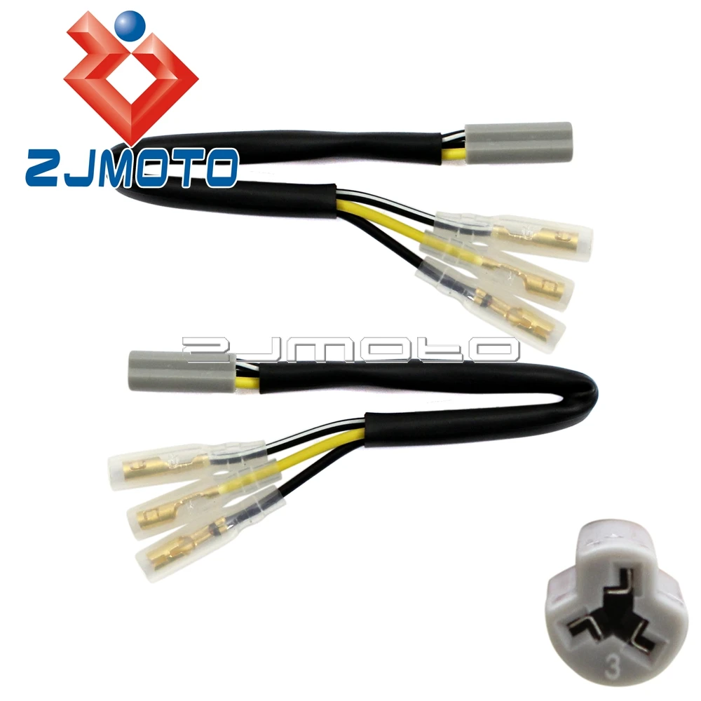 

2x Motorcycle Turn Signals Indicator Adaptor Connector Leads For Suzuki GSX-R600 R750 R1000 GSX1300R Hayabusa LED Indicator Plug
