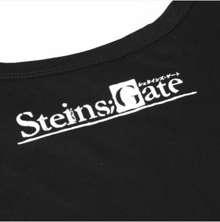 Новинка футболка для косплея Steins Gate Модная хлопковая светящаяся Мужская с