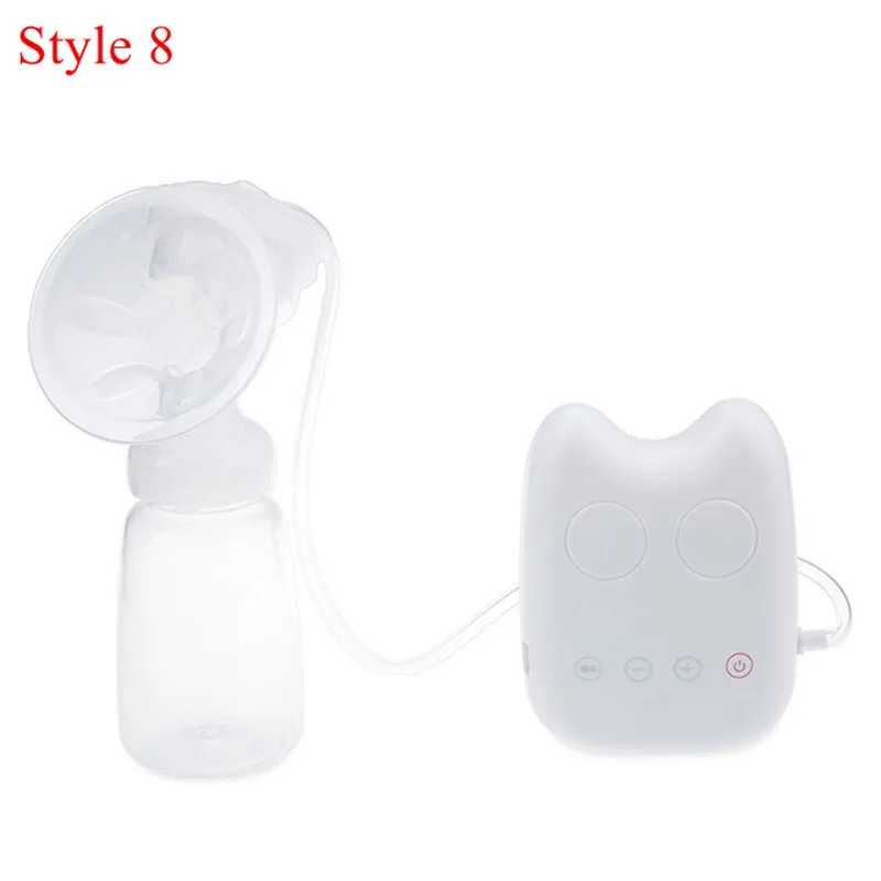 Style 8 Двусторонние электрические молокоотсосы с бутылочкой для молока USB кабель PP BPA бесплатно Мощные интеллектуальные молокоотсосы для грудного вскармливания - Цвет: Style 8