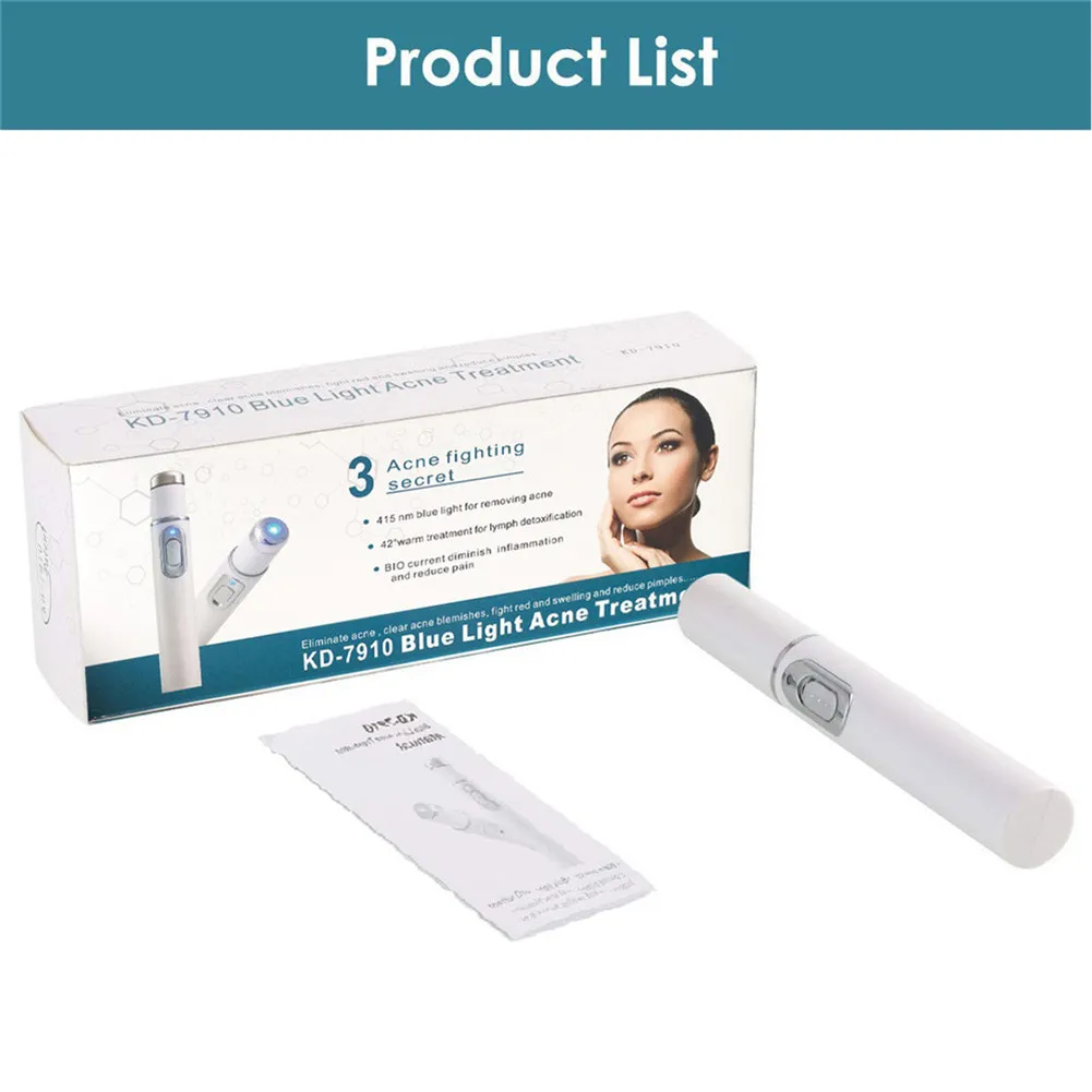 Синий светильник терапия акне лазерная ручка массажер для лица лечение мягкий
