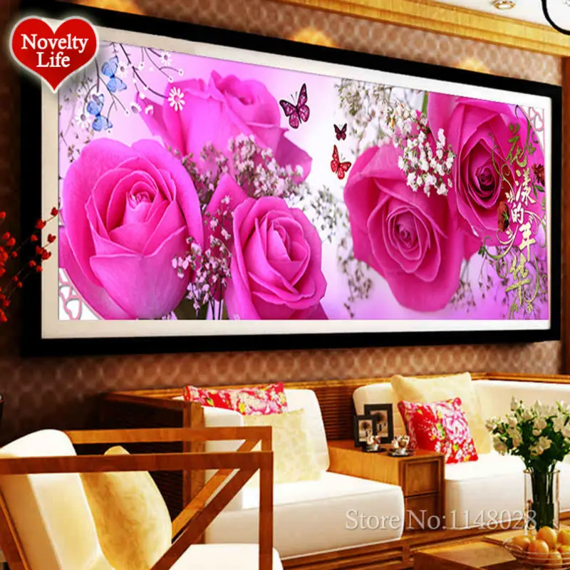 

DIY 5D Diamond Painting Cross Stitch Flower FLORAL TIMES Embroidery Pattern Round Rhinestone Sets Needlwork Kits Home Decoration