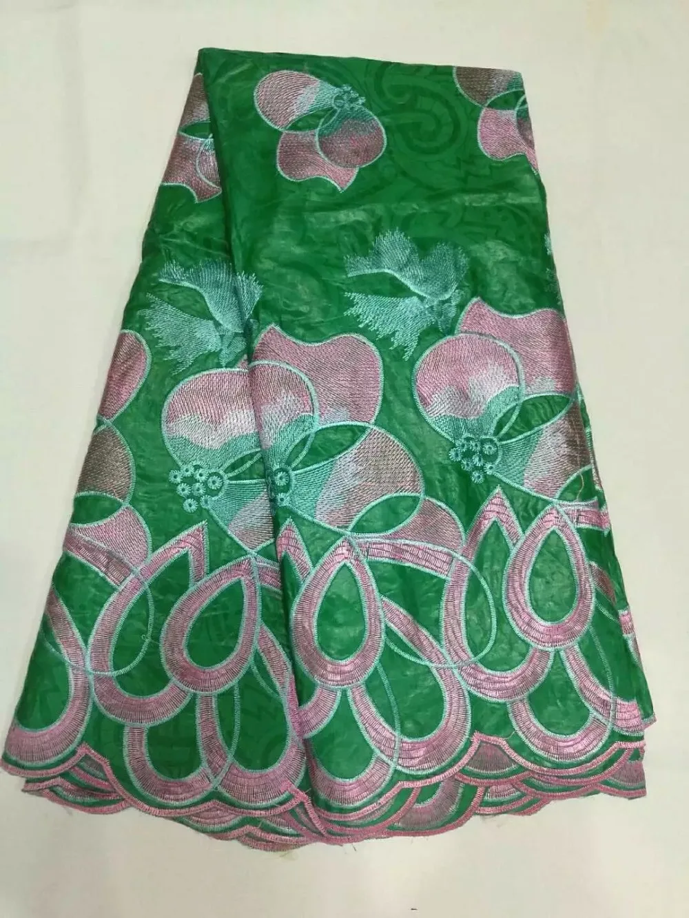 Фиолетовый Цвет Базен Riche кружева 5 Ярдов/мешок Австрия Качество Гвинея Парчи