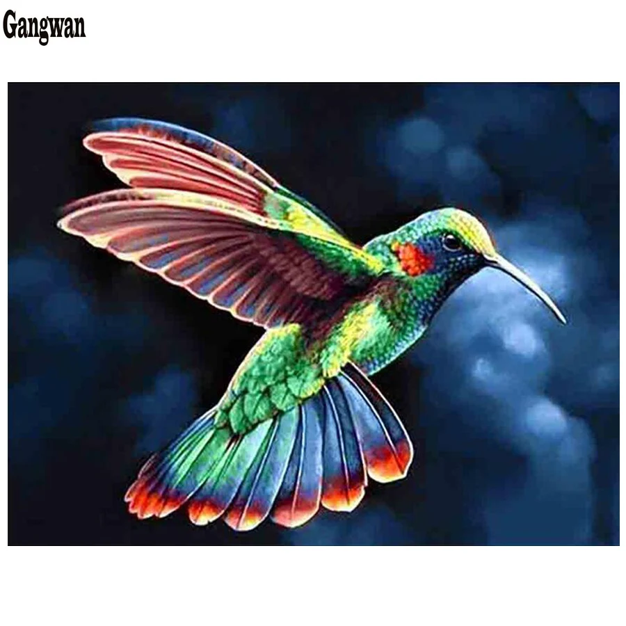 

Diamond Painting Hummingbird picture 3D Full Square Round Drill 5D DIY Diamond Embroidery sale Cross Stitch Mosaic Rhinestone