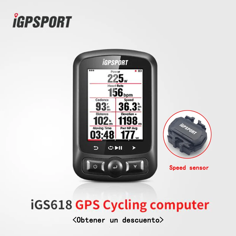 Gps Велоспорт iGS618 i gps порт Цикл компьютер gps навигация скорость метр IPX7 частота вращения/скорость Bryton Rider GARMIN EDGE 200 - Цвет: iGS618 add SPD61