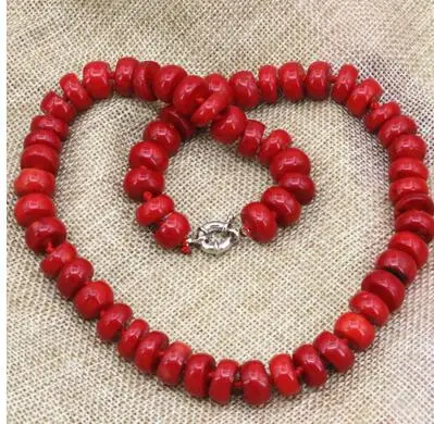 Ожерелье-чокер из кораллового камня