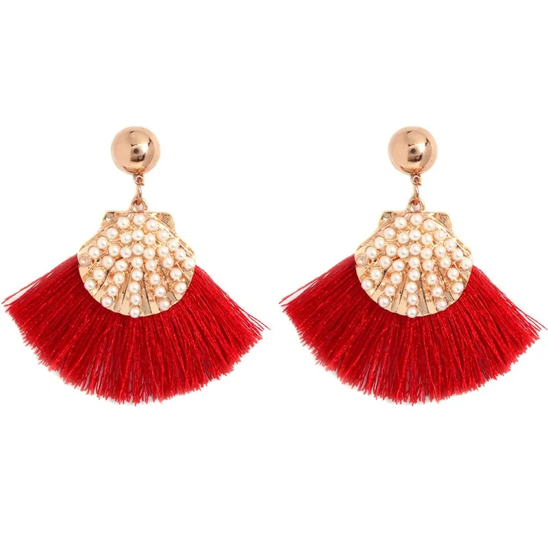 24 Lalynnlys Boho Эффектные серьги с кисточками в виде глаз для женщин и девочек, красочные серьги с бахромой, свадебные ювелирные изделия ручной работы, бижутерия E59561 - Окраска металла: 24