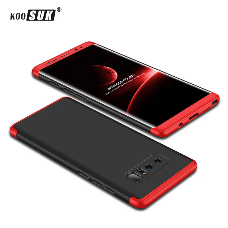 Чехол с полной защитой 360 градусов для Samsung Note 8 задняя крышка чехлы модный матовый