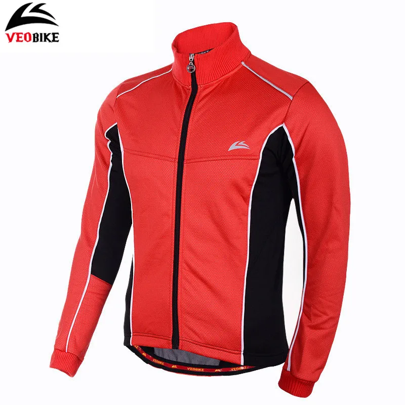 Велосипедная куртка VEOBIKE Флисовая теплая утепленная WindStopper одежда для велоспорта