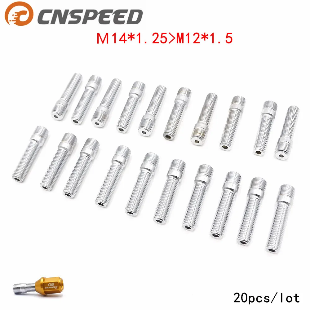 CNSPEED 20 шт. M14 * 1 25 в M12 5 новое гоночное автомобильное колесо шпильки для