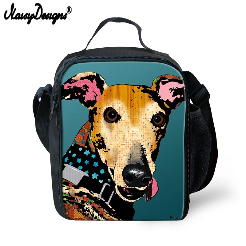 Детский мультяшный Ланч бокс Портативная Сумка тоут с милым рисунком Greyhound