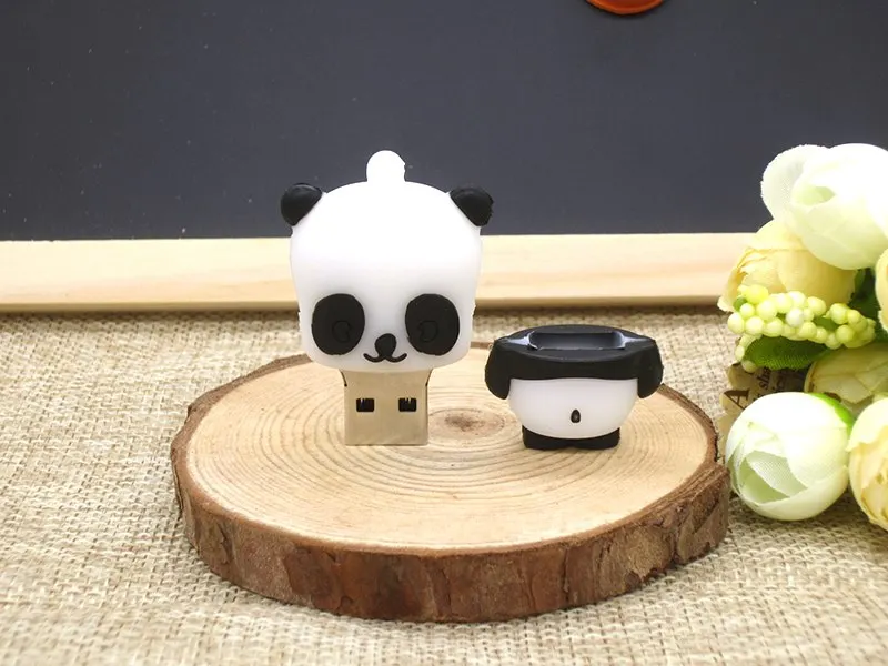 USB флеш накопитель с милой пандой Внешняя память 64 ГБ 32 16 8 4 Гб|USB флэш-накопители| |