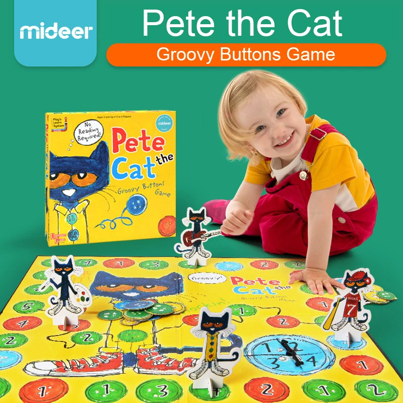

MiDeer Pete the Cat Groovy игровые кнопки для родителей и детей, интерактивные Развивающие Игрушки для раннего обучения для детей 3 лет +