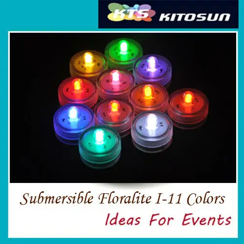 100 LED DOUBLE RGB Color SUBMERSIBLE Waterproof Floralyte I Lights Centerpiece Decor