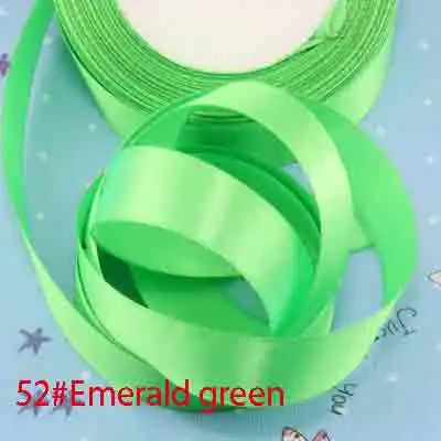 52 Emerald green 25 ярдов/партия, 2 см, корсажная лента, атласная, для шитья, для рукоделия, ленты, сделай сам, для свадьбы, машины, узел, украшение невесты - Цвет: 52 Emerald green