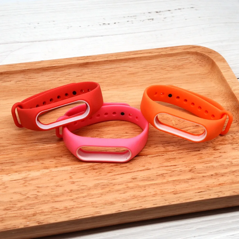 Eastar Оранжевый Красный Розовый Смарт часы ремешок аксессуары для Mi Band 2 красочные