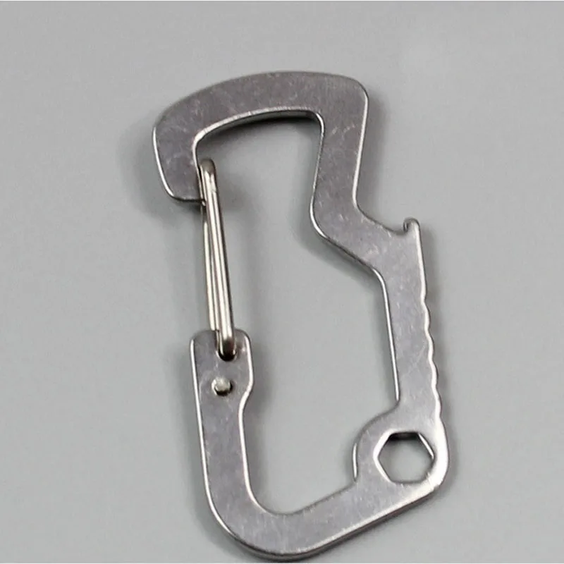 EDC stainless steel key chain hook ourtdoor beer bottle opener Wrench keyring accessory man multifunction tools | Украшения и