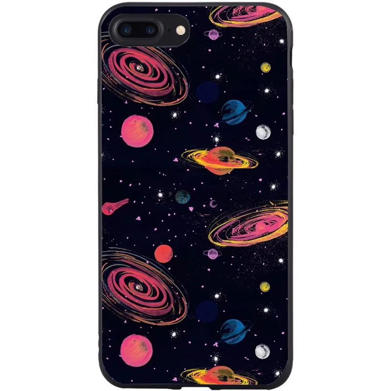 Силиконовый чехол SICOOTE для Apple iPhone 7 X с изображением планеты космоса звезды