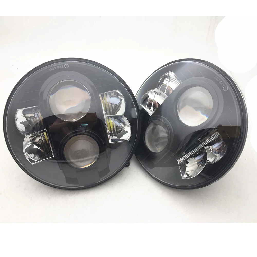 Marloo 2X7 дюймов круглый Проектор 80 Вт светодиодный фары для Jeep Wrangler JK TJ LJ Unlimited Sport Sahara Rubicon и мотоциклы