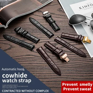 Ремешок для часов Tissot Seiko, из натуральной кожи премиум-класса, 18 мм, 19 мм, 20 мм, 21 мм, 22 мм, 24 мм