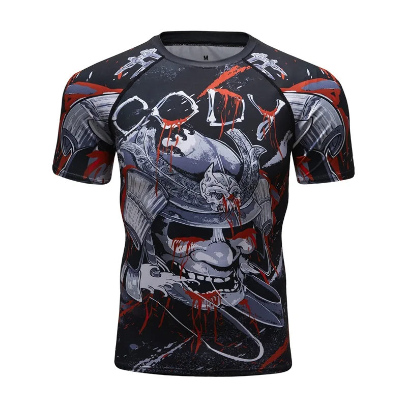 Photo Color Фирменная Новинка UFC BJJ ММА отработать компрессионный Рашгард футболка для мужчин упражнения Панда 3D фитнес колготки бодибилд Крест fit Рашгард - Цвет: Photo Color