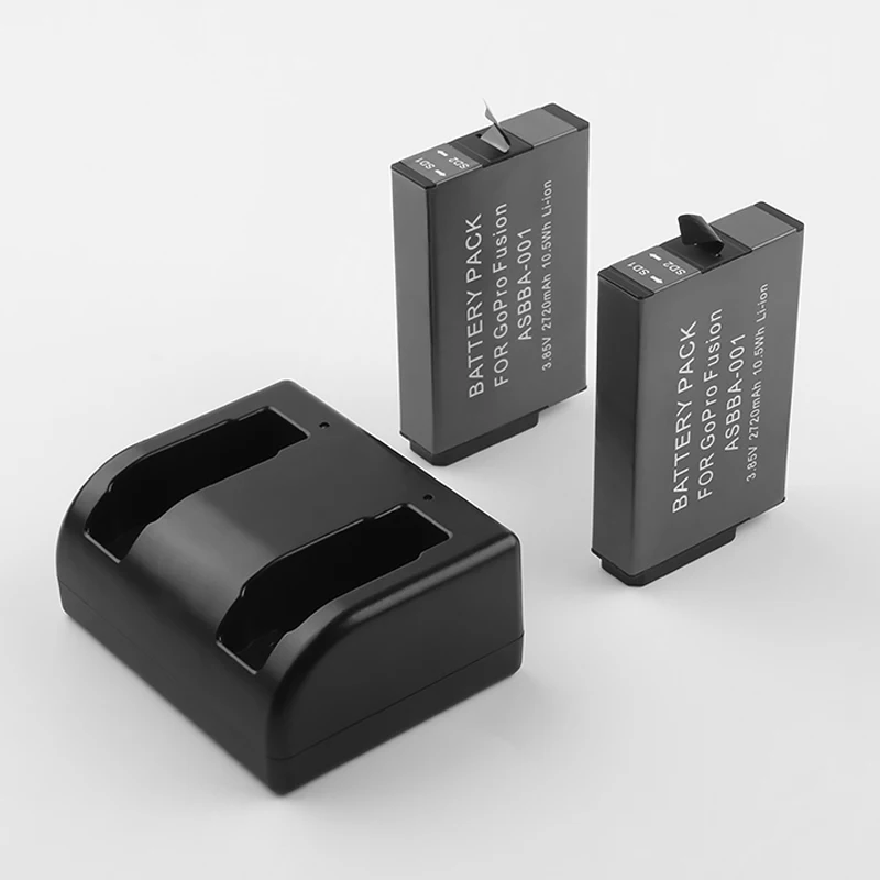 2 шт 2720 mah 360 VR камера батарея для Gopro Fusion+ двойные батареи зарядное устройство для Gopro Fusion Go Pro Аксессуары