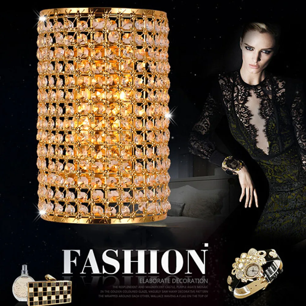 Настенные светильники современные с кристаллами светодиодные для гостиной