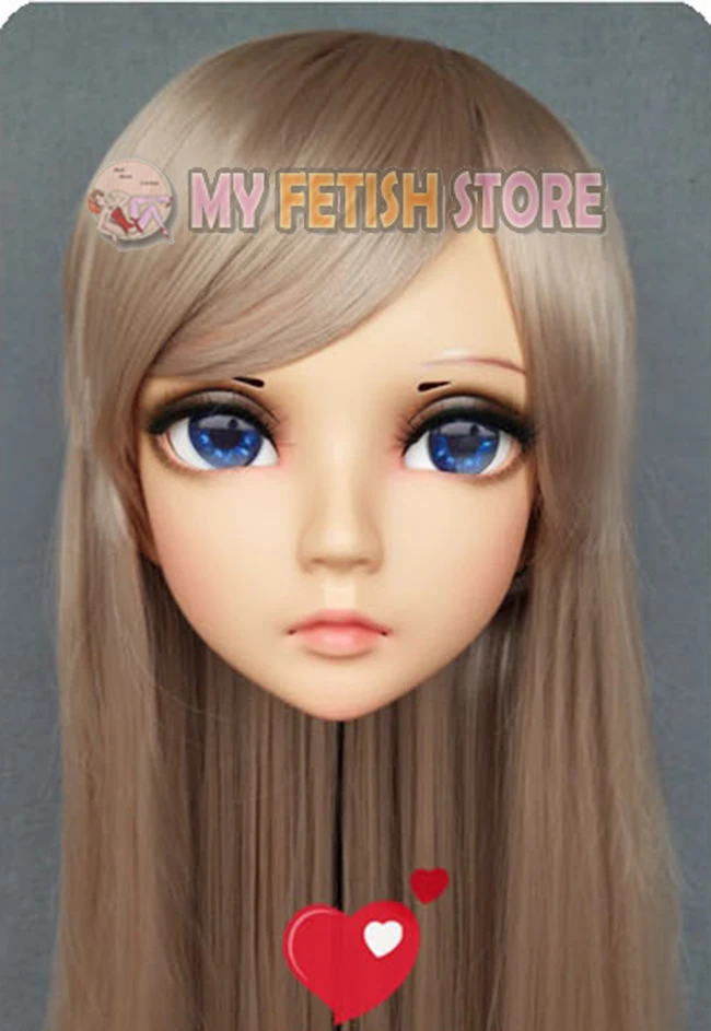 (X) Женская милая девочка каучуковая полуголовая Kigurumi BJD маска для косплея