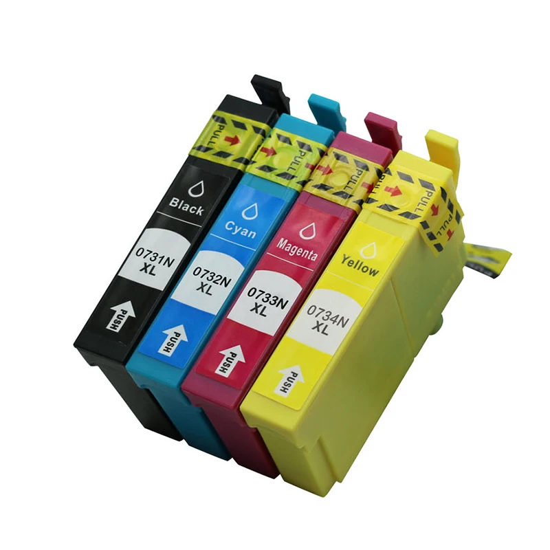 4 шт. совместимых чернильных картриджей epson 73n T0731N/T0732N/T0733N/T0734N для