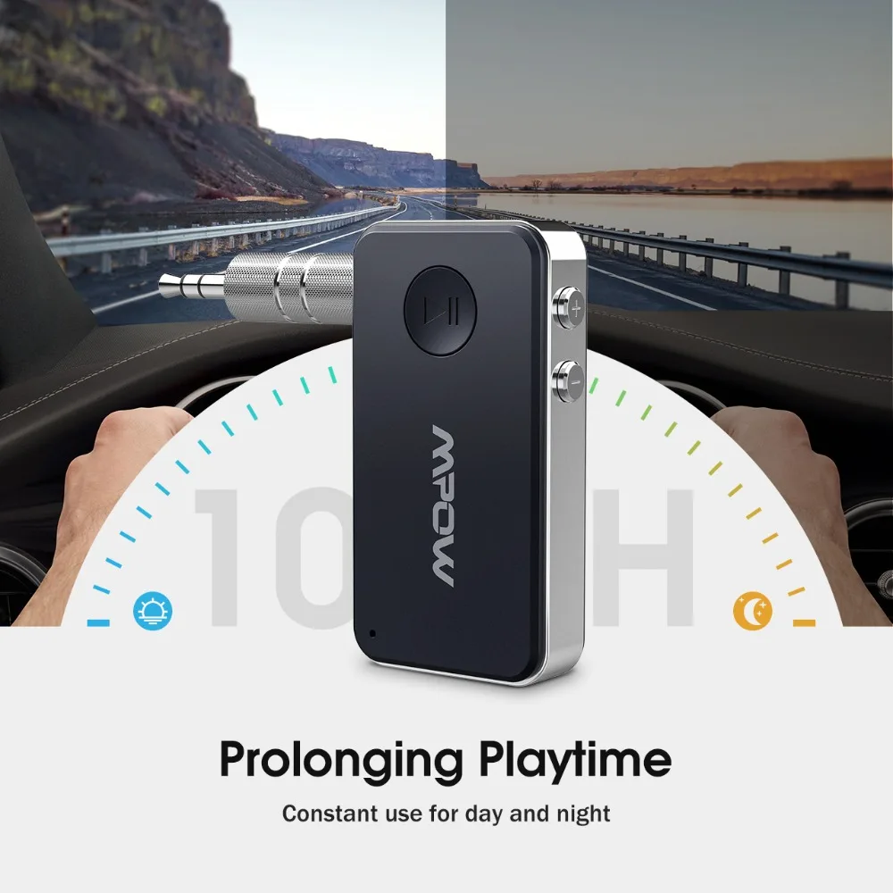 Mpow Bluetooth адаптер 3D объемный Bluetooth стереонаушники 5,0 беспроводной адаптер с 10H Playtime и быстрой зарядки для дома