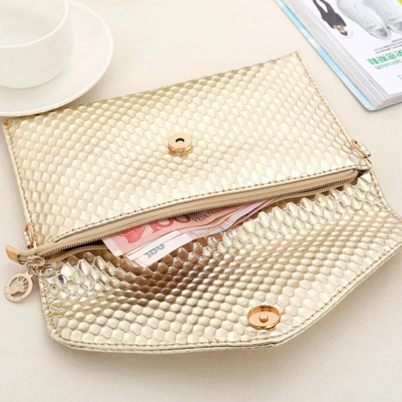 Клатч-конверт из искусственной кожи для женщин Дамская вечерняя сумочка простой