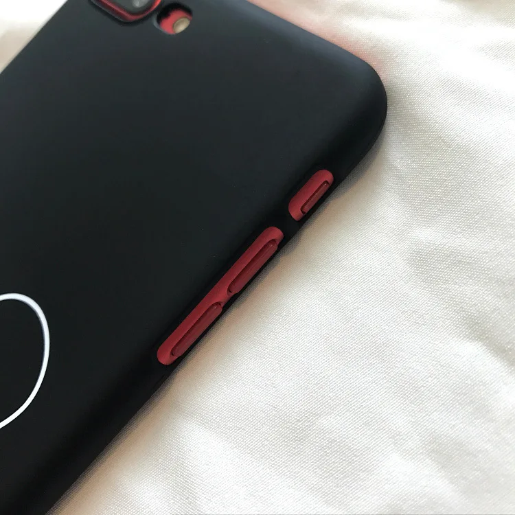 Милый кролик медведь черный чехол для iPhone X XR XS Max 6 S 7 8 Plus половина пакет Жесткий ПК