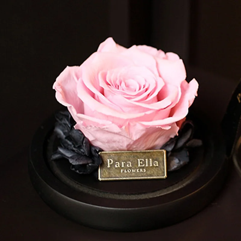 

Valentine's Day Gift Everlasting Flower Ornament Creative Birthday Wedding Romantic Rose Gift Box Preserved Flowers Glass Cover
