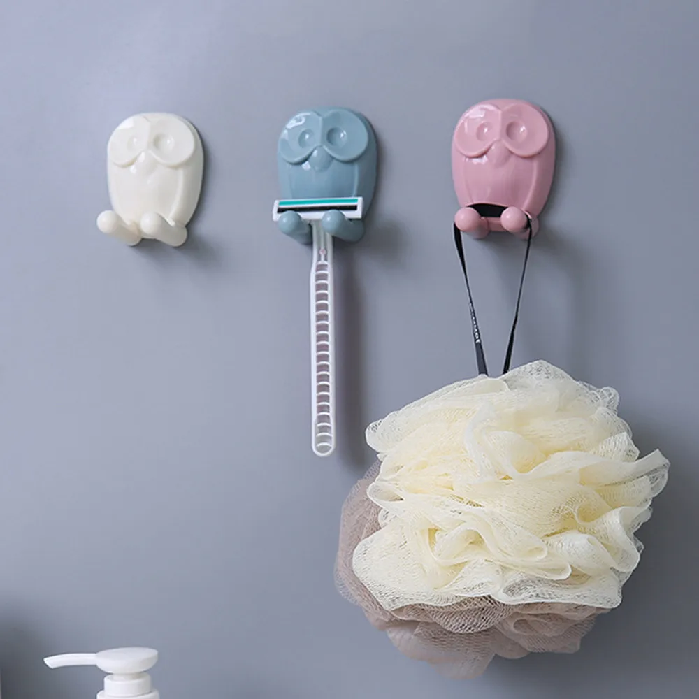 Настенный держатель для зубной щетки 1 шт. присоска в виде милой совы органайзер