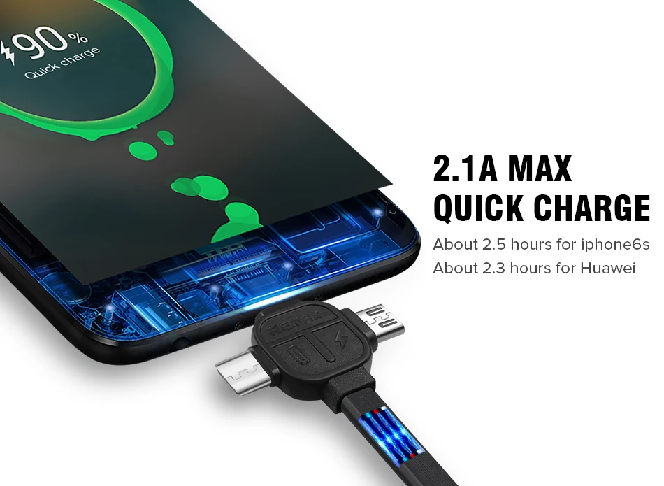 REMAX 3в1 USB C кабель type Micro TPE зарядный для передачи зарядного устройства iphone X/XS
