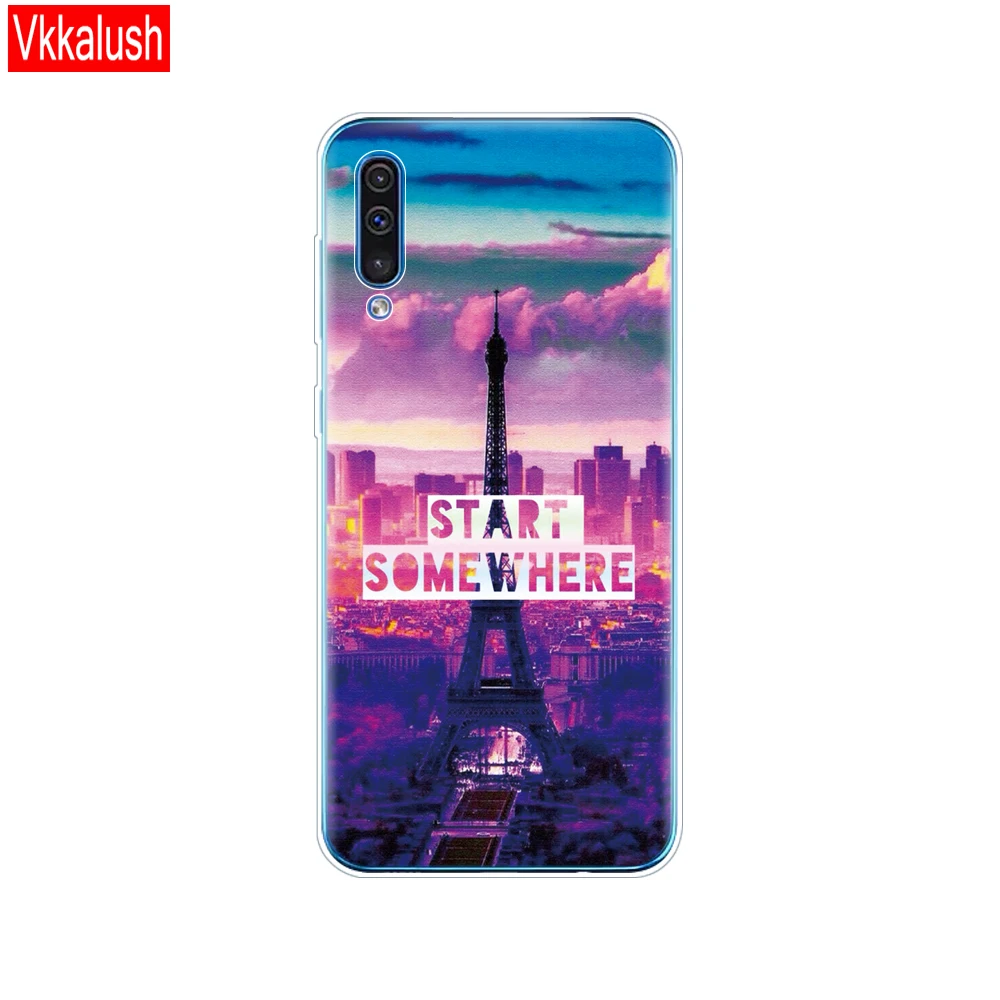 80121 Чехол для samsung Galaxy A50 Чехол Мягкий силиконовый чехол для телефона samsung A50 A505 A505F SM-A505F 6," прозрачный чехол - Цвет: 80121