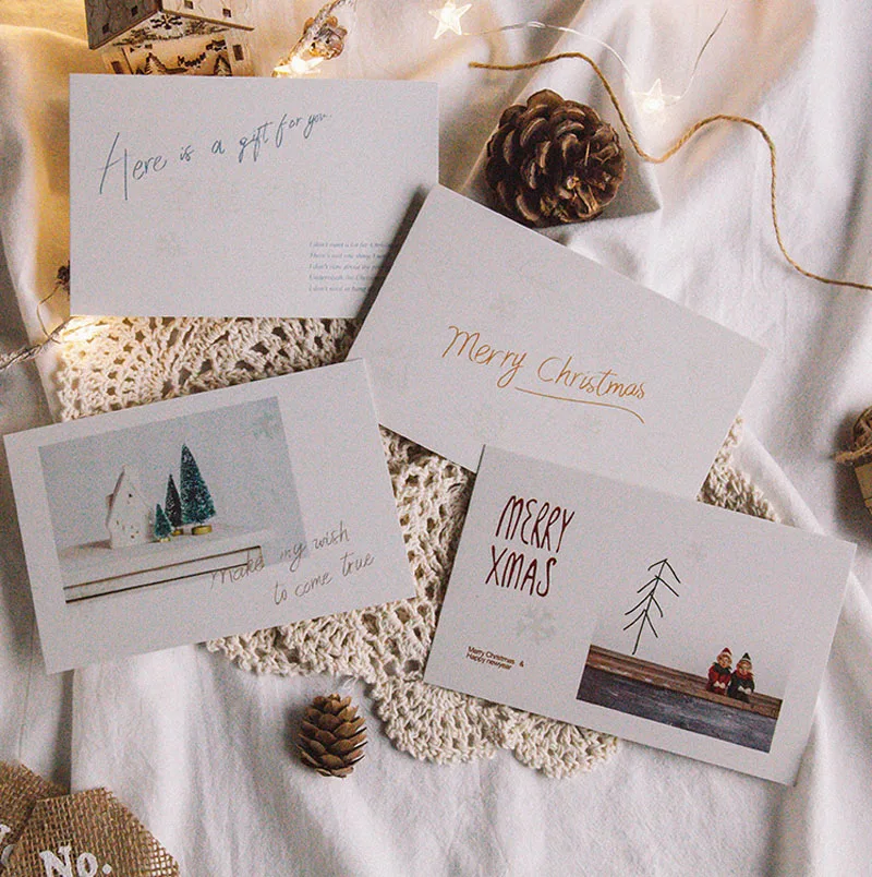 Поздравительные открытки из светящейся бумаги серии Счастливого Рождества