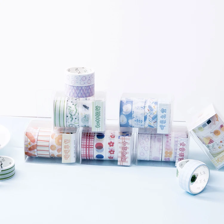 4 шт./компл. милый цветочный коллаж тема васи лента скрапбук рукоделие