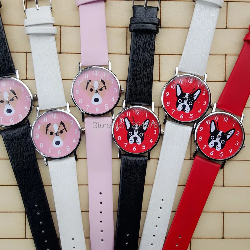 Стиль Newgate Mr Nipper Woof часы, Винтажный французский Бульдог Дизайн Простой Кожаный ремешок Кварцевые женские часы с рисунком собаки часы
