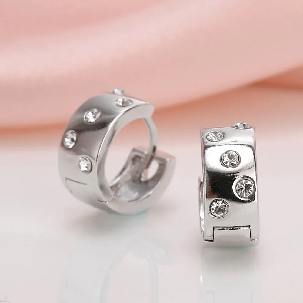 Вечерние Ги гвоздики женские посеребренные с квадратным прозрачным фианитом