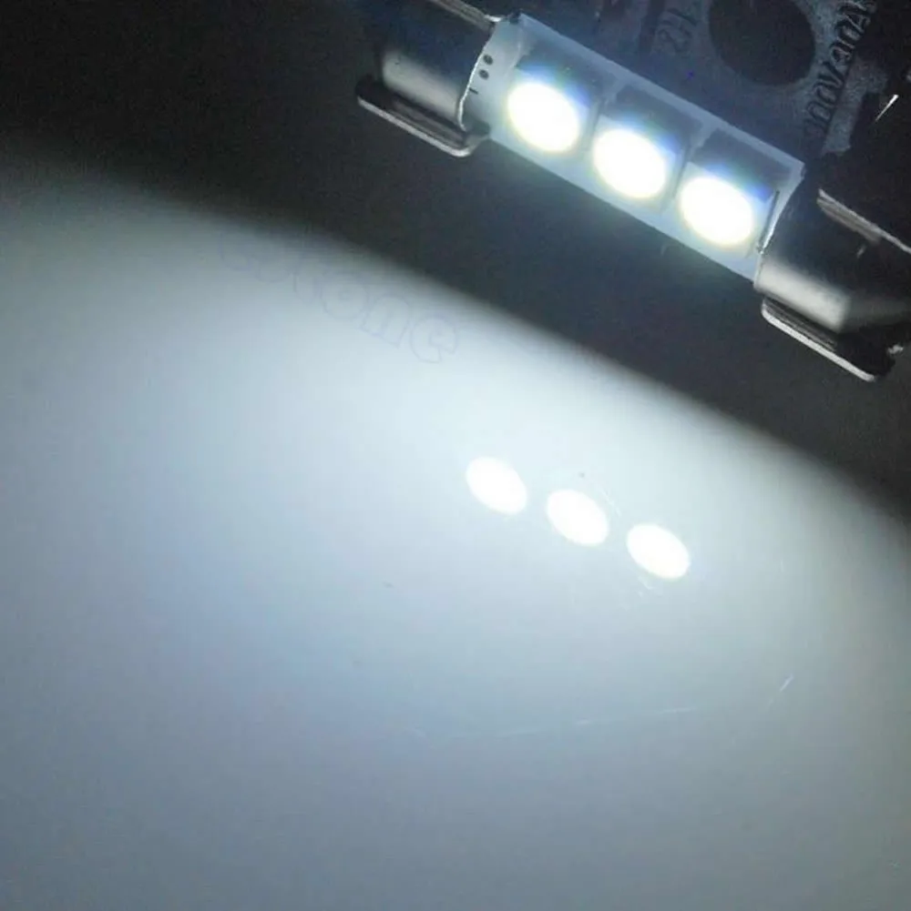 41 мм 3 SMD 5050 светодиодный чистый белый салон для автомобиля хорошая лампочка