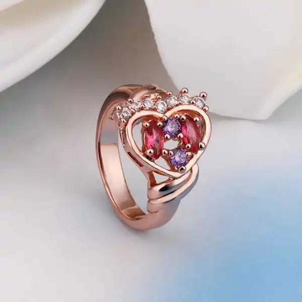 New Arrival Engagement Ring 18K Gold Plated Women Rings Made With Genuine SWA Elements Austrian Crystal Jewelry SMTPR433 | Украшения и