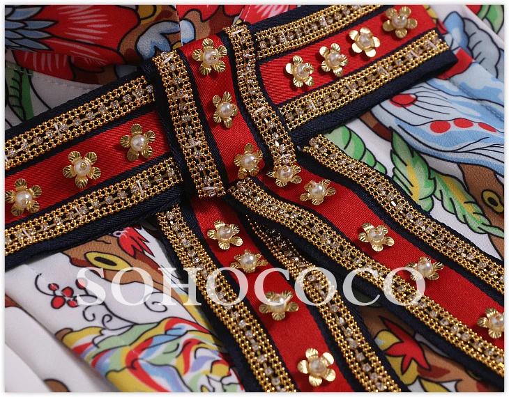 New Arrival 2017 Woman Autumn Dress Beautiful Colors Print Straight Square Collar Clothes Full Sleeve Cotton Mid Calf |