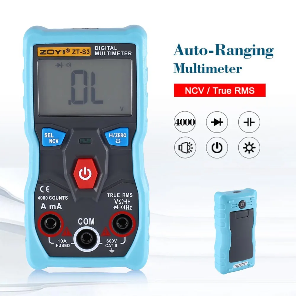 ZT-S3 4000 Data Transfer AC/DC Frequency Temperature Measurement Handheld 10A Digital Multimeter | Инструменты