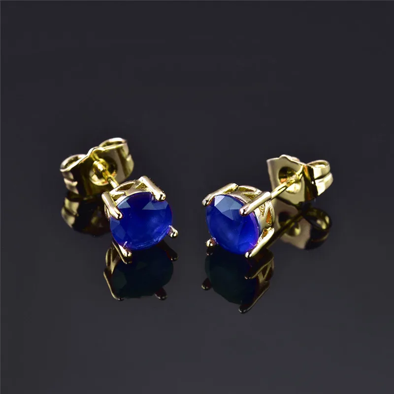 Женские серьги гвоздики BUDONG модные золотистого цвета с австрийским кристаллом