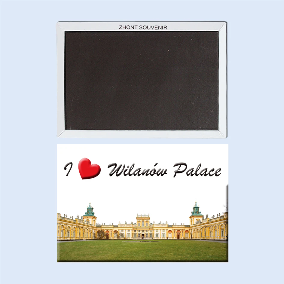 Почтовая открытка с надписью I love wilanaw Palace 22623 магнитный холодильник ландшафтом
