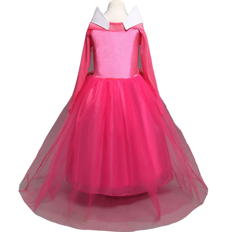 Новое платье принцессы для девочек бальное Спящей красавицы Авроры детей