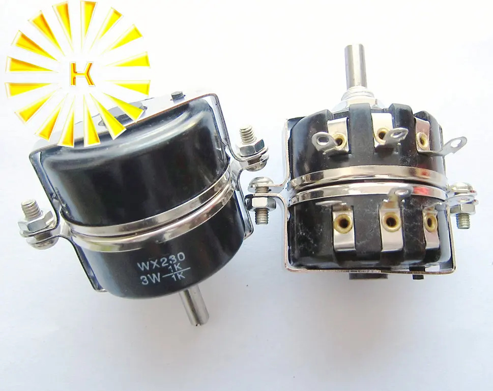 

WX230 100R 220R 330R 470R 680R 1K 1.5K 2.2K 3.3K 4.7K 5.6K 6.8K 10K 15K 22K 33K 47K 3W Duplex Wirewound Potentiometer Pot x10PCS