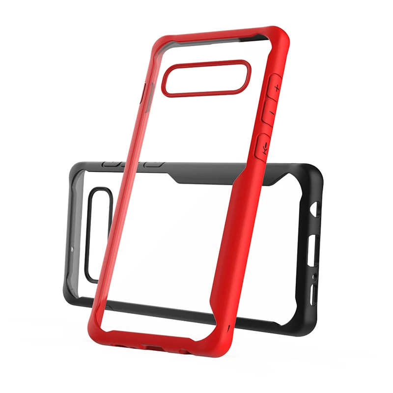 Soft TPU Case For Samsung Galaxy S10 Lite S8 S9 Plus Note 8 Luxury Acrylic Clear Silicone Shockproof Cell Phone Full Cover Armor |